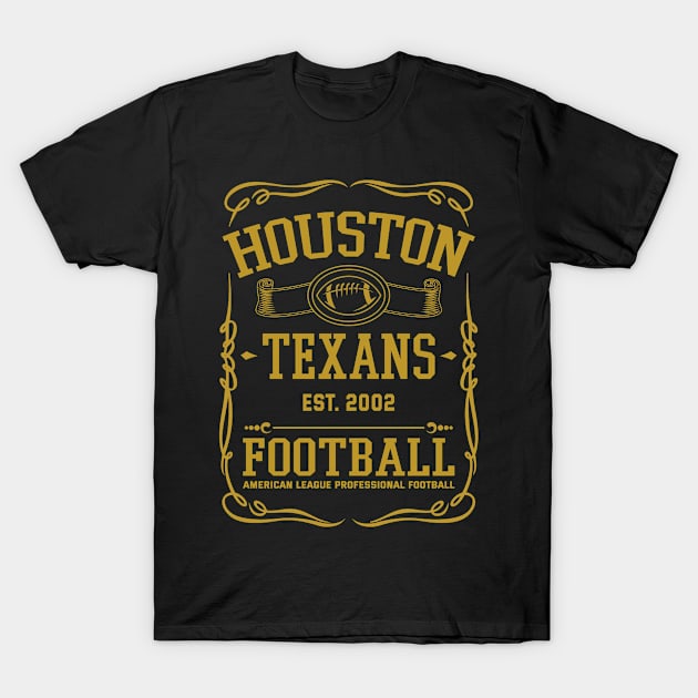 Vintage Texans American Football T-Shirt by carlesclan